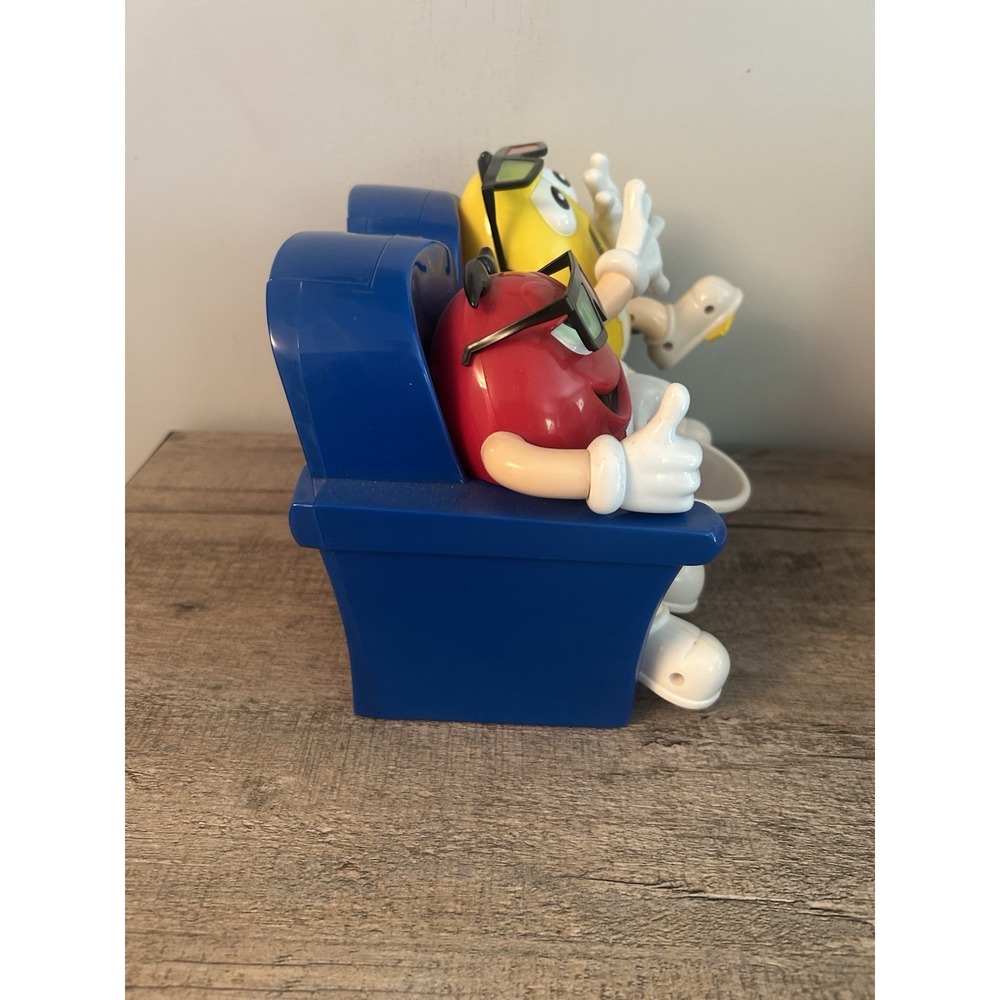 Red & Yellow M&Ms Toy Collectible Figurine Watching Scary 3-D Movie - Picture 4 of 7